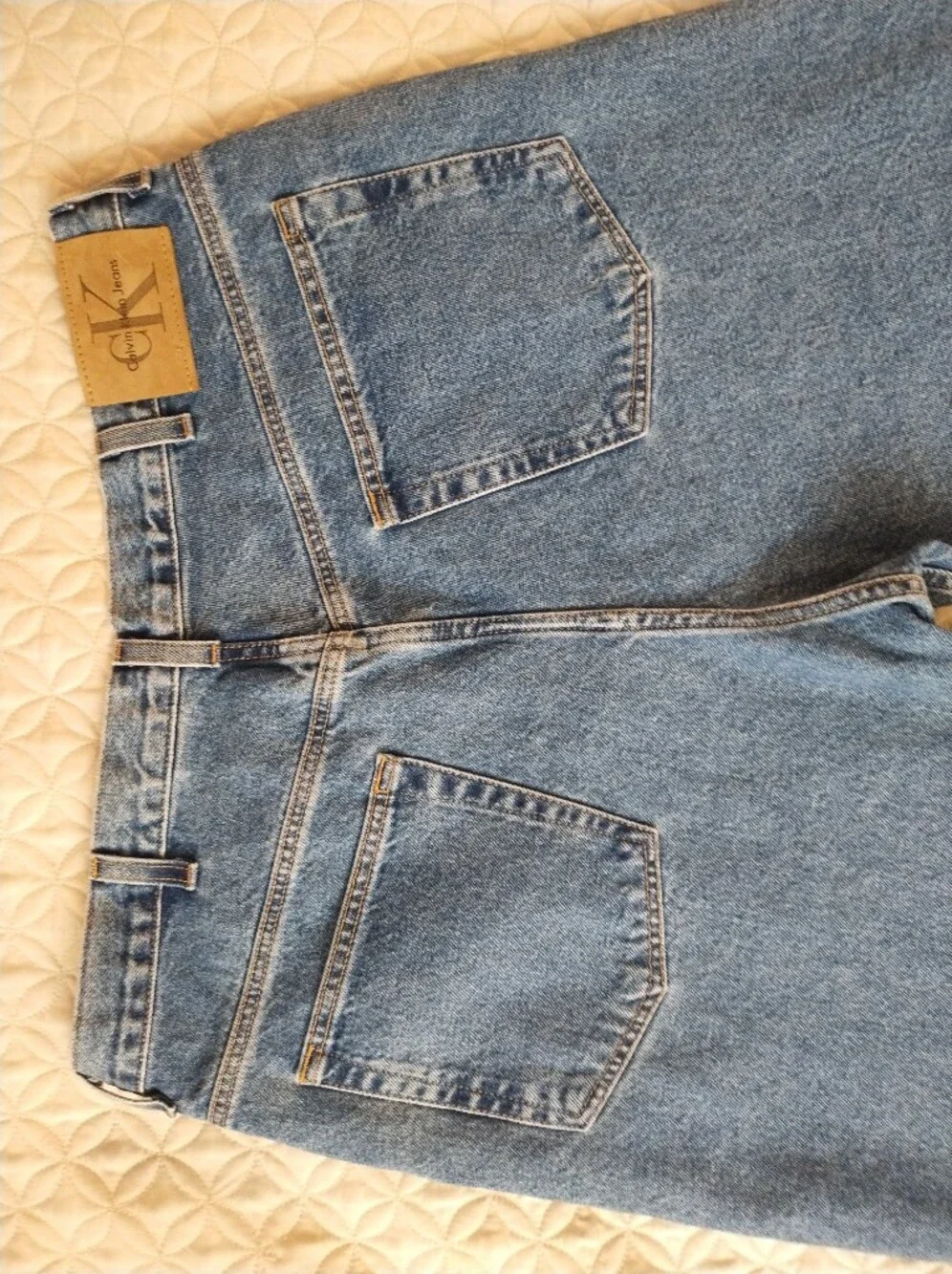 Vintage 90s Calvin Klein BMPP171 Easy Fit Jeans 38x32 Double Stone